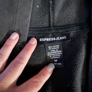 Black express zip up hoodie